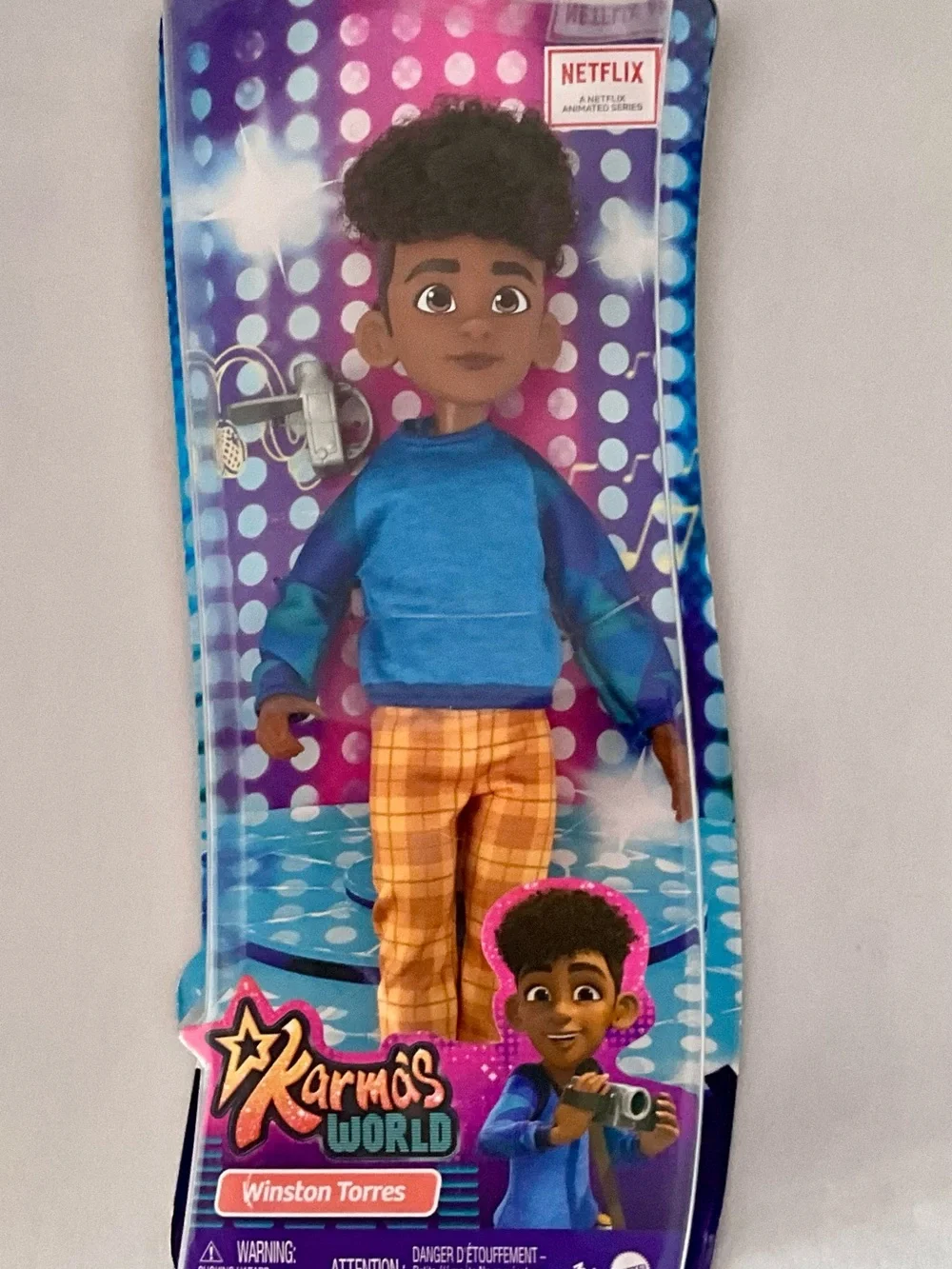 Mattel Winston Torres Doll - Blue & Orange Plaid - Picture 1 of 2